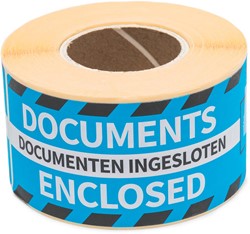Rillprint étiquettes Documents enclosed, ft 46 x 125 mm, rouleau de 250 pièces