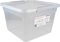 DONAU Home opbergdoos, 32 liter, transparant