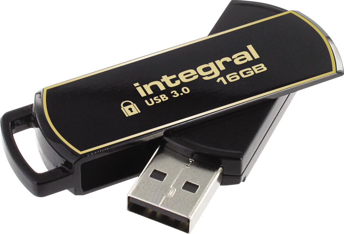 Integral 360 Secure USB 3.0 stick, 16 GB Inapa Belgium