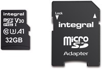 Integral carte mémoire microSDXC V30, 32 Go