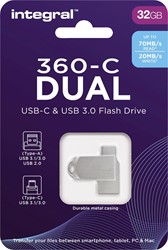 Integral 360-C Dual clé USB-C & USB 3.0, 32 Go