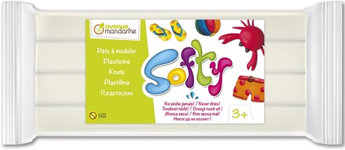 Darwi pâte à modeler Softy, blanc-2