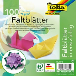 Folia papier origami, ft 15 x 15 cm, paquet de 100 feuilles