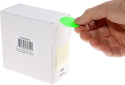 Rillprint ronde etiketten, diameter 35 mm, rol van 500 stuks, fluo groen
