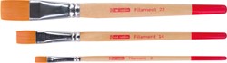 Talens Art Creation pinceaux à aquarelle polyester plat, set de 3 pinceaux