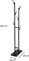 MAUL porte-manteau Rima, en métal, hauteur 183 cm, 6 patères amovibles, brun/noir-2