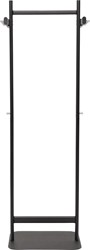 MAUL Porte-manteau salsa, hauteur 172 cm, 8 patères et tringle à vêtements, noir RAL 9004