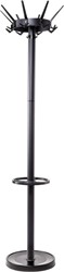 MAUL Porte-manteau caligo, hauteur 175 cm, 32 patères avec porte-parapluies, noir RAL9004