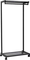 MAUL vestiaire mobile bolero, ft 78 x 166 x 46 cm, max. 46 kg, 20 kg par rail, noir RAL9004