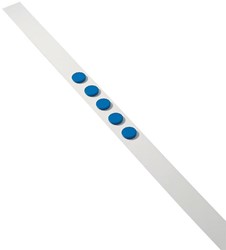 Dahle wandlijst lengte 1 m, met 5 blauwe magneten diameter 32 mm