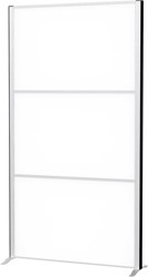 MAULconnecto scheidingswand, 3 x whiteboard, frame zilver, voet