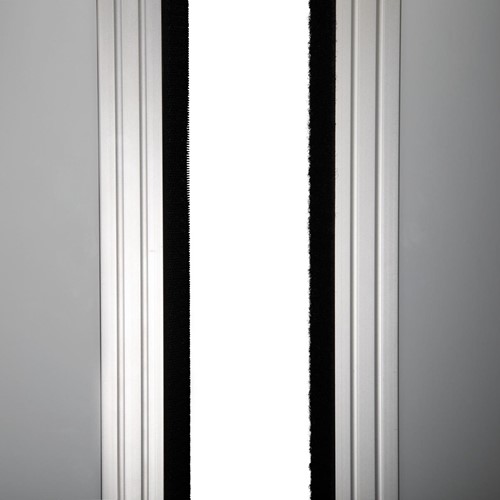 MAULconnecto scheidingswand, 1 x whiteboard, 1 x kurk, donkergrijs, frame zilver, mobiel-3
