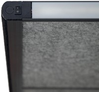MAULconnecto scheidingswand, 3 x donkergrijs, frame antraciet, voet, Uplight-2