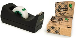 Scotch plakbandafroller C38 met 3 rolletjes ft 19 mm x 33 m