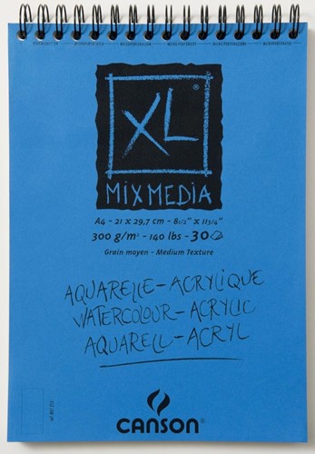 Canson album XL Mix Media 300 g/m² ft A4, bloc de 30 feuilles-2