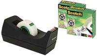 Scotch plakbandafroller C38 zwart, inclusief 3 rolletjes (19 x 33 mm)-2