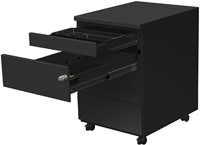 Caisson mobile, 3 tiroirs + tirette plumier, anthracite-2