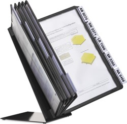 Durable support de bureau Vario avec 10 pochettes, ft A4, noir