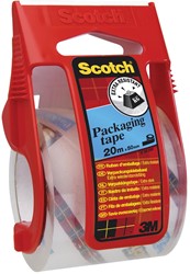 Scotch afroller met verpakkingsplakband, ft 50 mm x 20 m, transparant