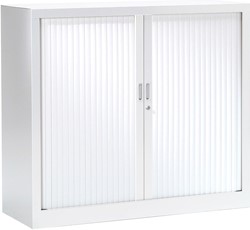 Armoire à rideaux, hauteur de 100 cm, blanc