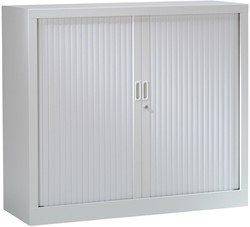 Roldeurkast, hoogte 100 cm, lichtgrijs