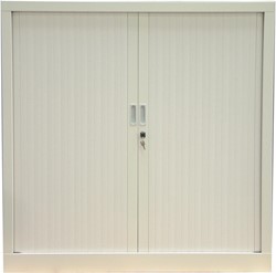 Armoire à rideaux, hauteur de 136 cm, blanc