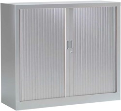 Roldeurkast, hoogte 136 cm, aluminium