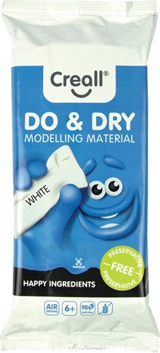 Creall pâte à modeler Do & Dry blanc, happy ingredients, paquet de 1 kg