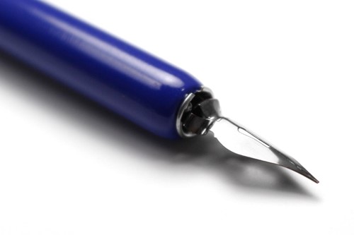 Kangaro tekenpenhouder met kroontjes, blauw, blister van 1 houder en 5 kroontjes-2