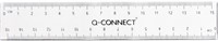 Q-CONNECT meetlat, transparant polystereen, 15 cm