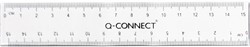 Q-CONNECT meetlat, transparant polystereen, 15 cm
