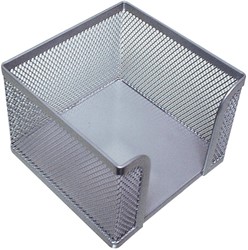 Q-CONNECT memokubus metaal zilver