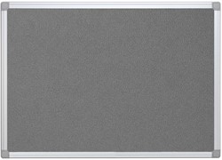 Q-CONNECT tableau de textile, avec cadre en aluminium, 90 x 60 cm, gris