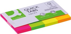 Q-CONNECT Quick Tabs, ft 20 x 50 mm, 4 x 50 onglets, couleurs assorties