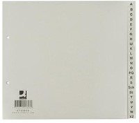 Q-CONNECT tabbladen, ft 21 x 23 cm, PP, 2-gaatsperforatie, set van A-Z, grijs-2