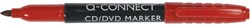 Q-CONNECT marqueur pour CD-DVD, fine, rouge