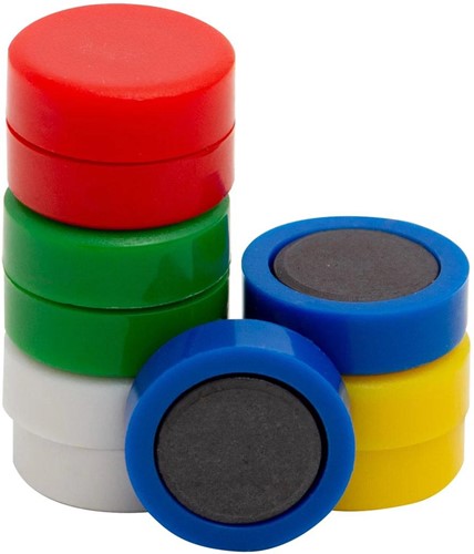 Q-CONNECT aimants, 20 mm, blanc, paquet de 10 pièces-3
