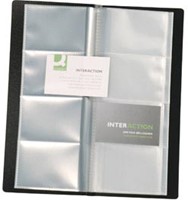 Q-CONNECT visitekaartenmap, Ft 11 x 26 cm, voor 96 kaarten, zwart-3