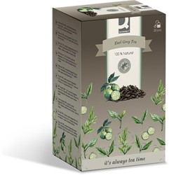Q-CONNECT thé, earl grey, sachet de 1,5 g, boîte de 20 sachets
