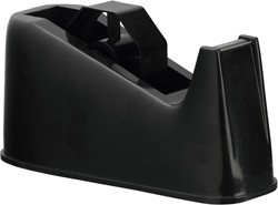 Q-CONNECT plakbandafroller, voor rollen van 25 x 33 m of 25 x 66 m, zwart