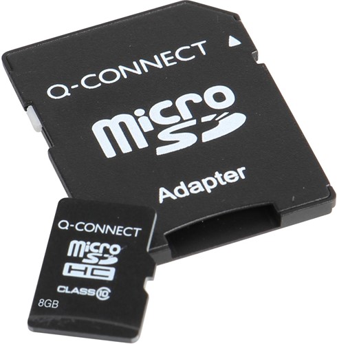 Q-CONNECT micro SD carte mémoire, avec adpatateur SD, 8 Go-2