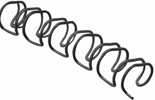 Q-CONNECT peignes métalliques, 14,3 mm, paquet de 100 pièces, noir