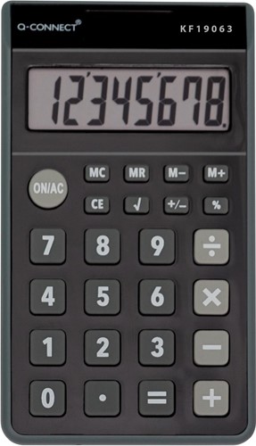 Q-CONNECT calculatrice de poche KF19063, 8 chiffres, noir