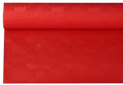 Nappe en papier imprimé damassé, 1,2 x 8 m, rouge