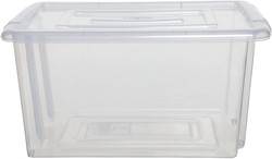 Whitefurze Stack & Store Mini opbergdoos 5 liter zonder deksel, transparant