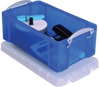 Really Useful Box opbergdoos 9 liter, transparant blauw-2