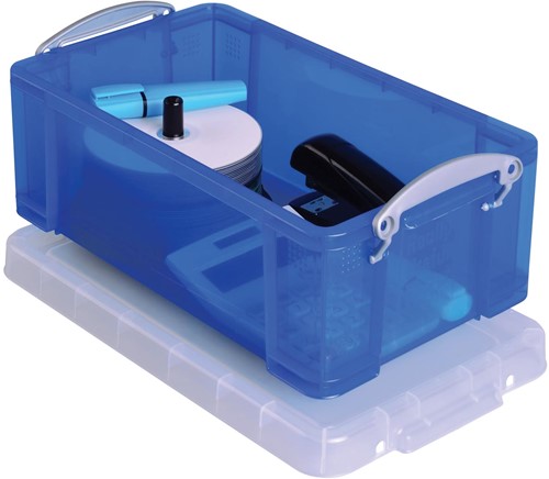 Really Useful Box opbergdoos 9 liter, transparant blauw-2