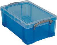 Really Useful Box opbergdoos 9 liter, transparant blauw