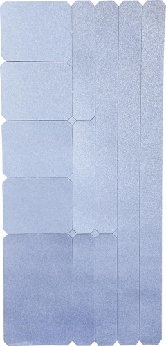 Wowow set autocollants, argent