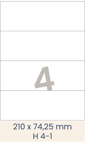 4 Etiket 210x74,25mm